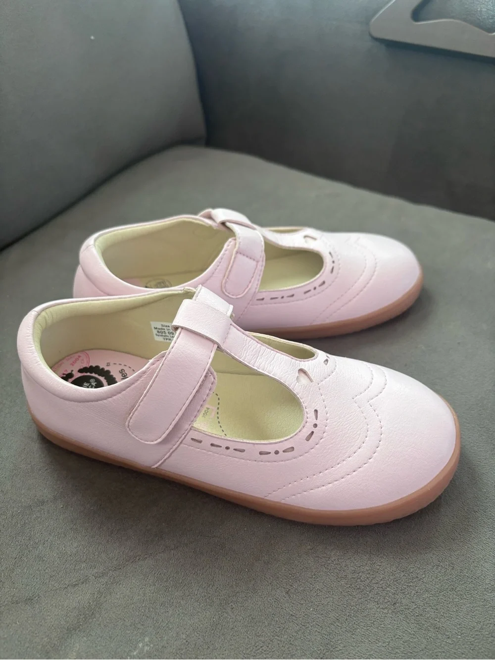Livie & Luca Girls' Ballet Pink “Amica” T-strap Mary Jane School Shoes - Picture 5 of 7